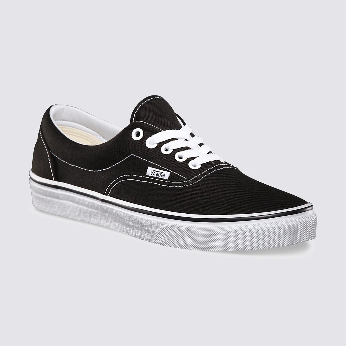 Vans era black white top original