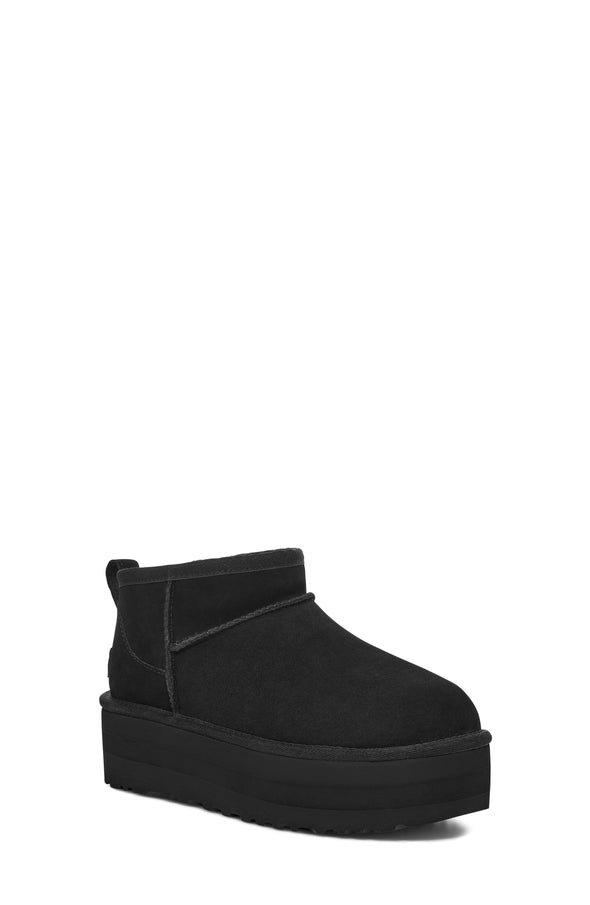 UGG WOMEN'S CLASSIC ULTRA MINI PLATFORM BLACK