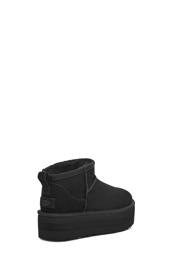 UGG WOMEN'S CLASSIC ULTRA MINI PLATFORM BLACK