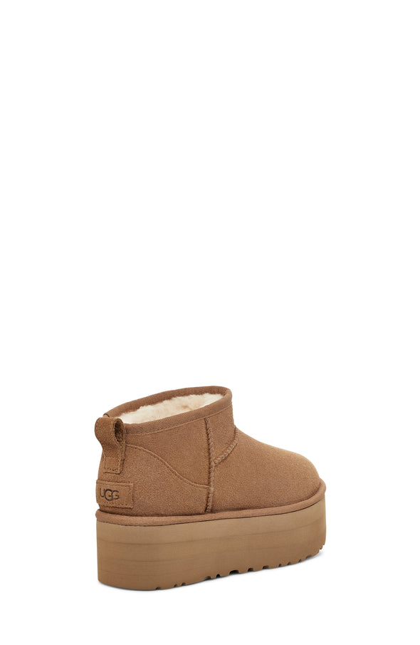 UGG WOMEN'S CLASSIC ULTRA MINI PLATFORM CHESTNUT