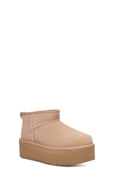 UGG WOMEN'S CLASSIC ULTRA MINI PLATFORM SAND