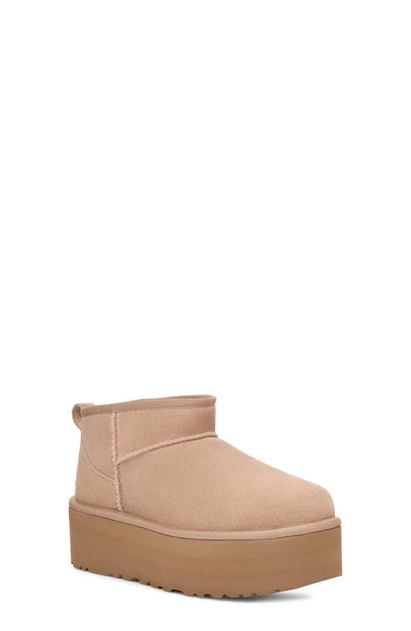 UGG WOMEN'S CLASSIC ULTRA MINI PLATFORM SAND