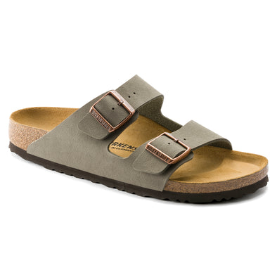 BIRKENSTOCK ARIZONA BIRKIBUC STONE-REGULAR FIT