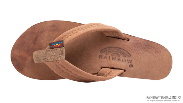 RAINBOW WOMEN'S LUXURY LEATHER SINGLE LAYER THICKSTRAP NOGALES WOOD
