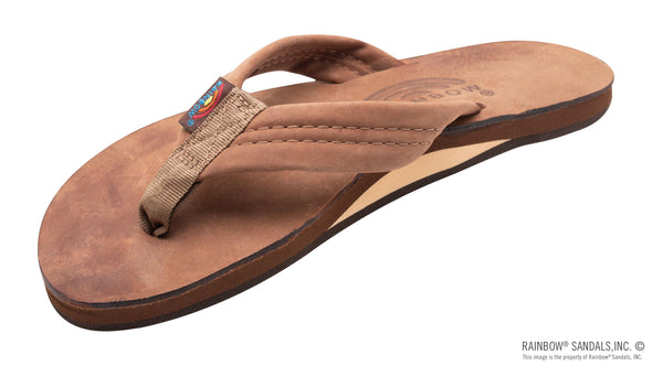 RAINBOW WOMEN'S LUXURY LEATHER SINGLE LAYER THICKSTRAP NOGALES WOOD