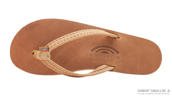 RAINBOW WOMEN'S LUXURY LEATHER SINGLE LAYER NARROW STRAP BUCKSKIN