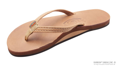 RAINBOW WOMEN'S LUXURY LEATHER SINGLE LAYER NARROW STRAP BUCKSKIN
