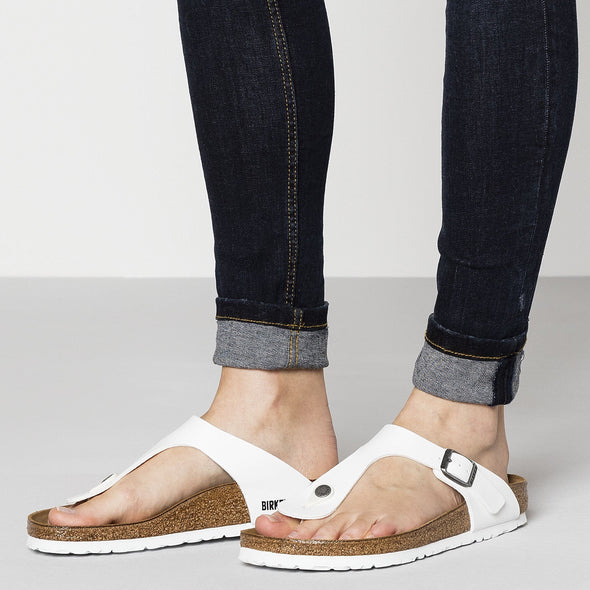 BIRKENSTOCK GIZEH BIRKOFLOR WHITE-REGULAR FIT
