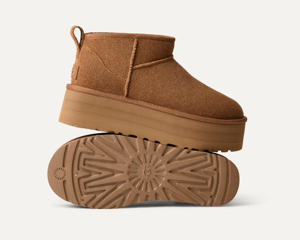 UGG WOMEN'S CLASSIC ULTRA MINI PLATFORM CHESTNUT