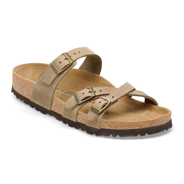 BIRKENSTOCK FRANCA OILED LEATHER TOBACCO BROWN-NARROW FIT