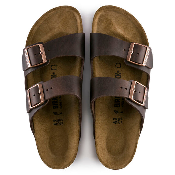 BIRKENSTOCK ARIZONA OILED LEATHER HABANA-NARROW FIT