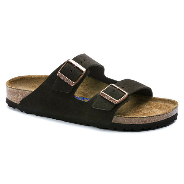 BIRKENSTOCK ARIZONA SOFT FOOTBED SUEDE LEATHER MOCHA-REGULAR FIT