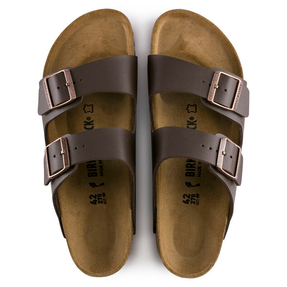BIRKENSTOCK ARIZONA BIRKOFLOR DARK BROWN-NARROW FIT