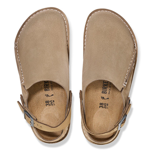 BIRKENSTOCK LUTRY PREMIUM SUEDE GRAY TAUPE-REGULAR FIT