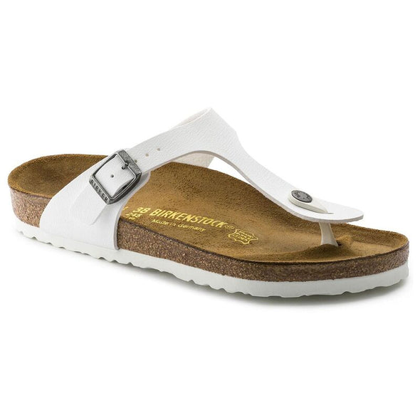 BIRKENSTOCK GIZEH BIRKOFLOR WHITE-REGULAR FIT