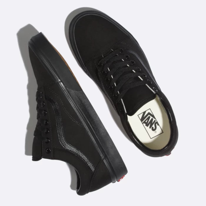 Vans black top on feet