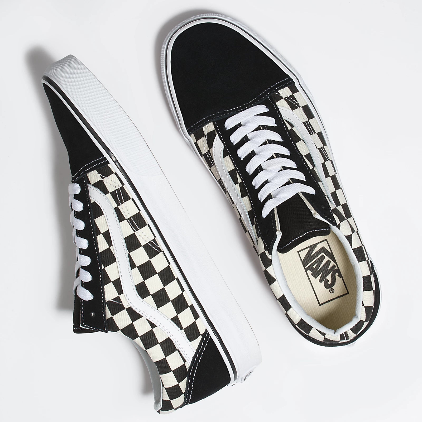 VANS OLD SKOOL CHECKERBOARD BLACK WHITE Urban Feet and Skate