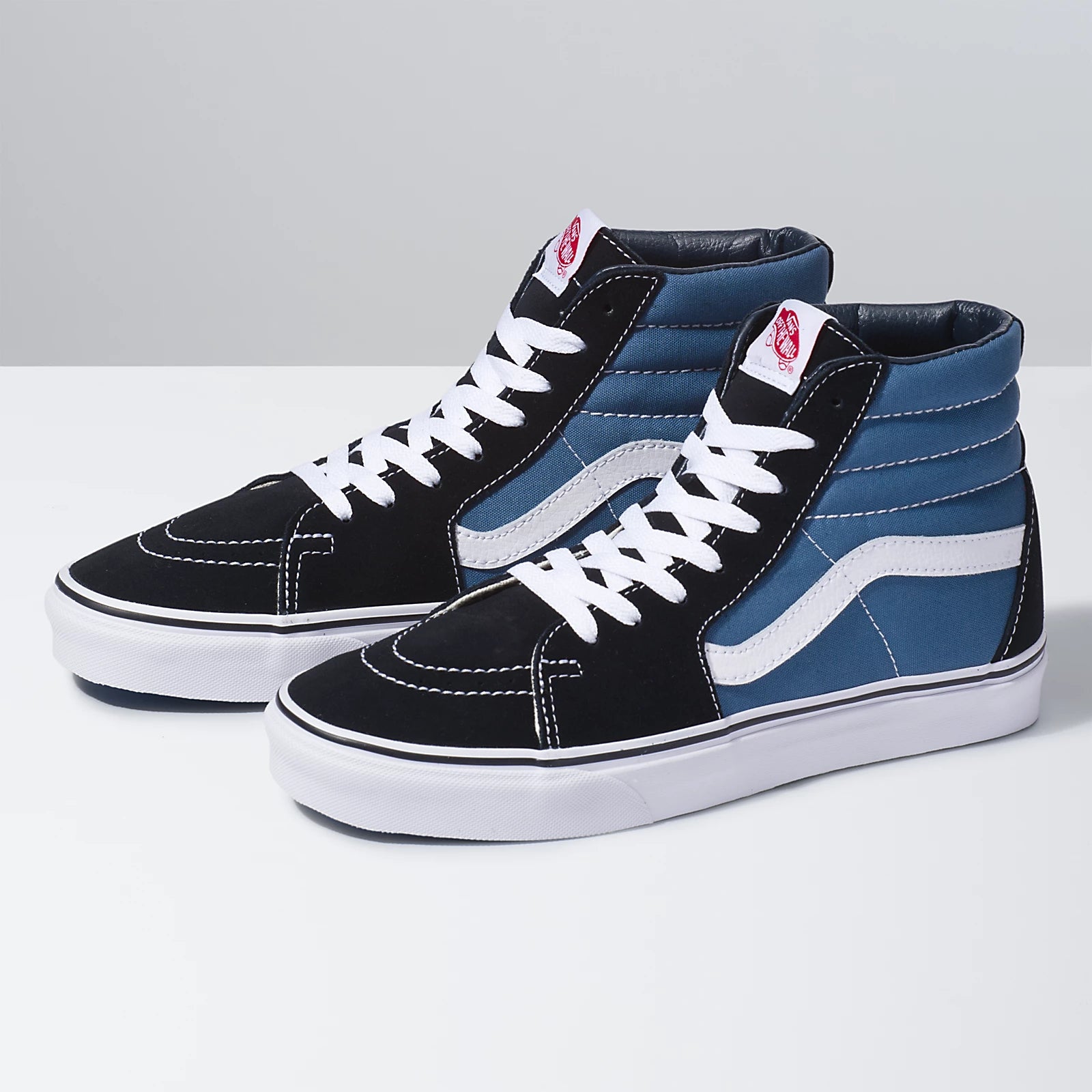 Hi top vans on best sale feet