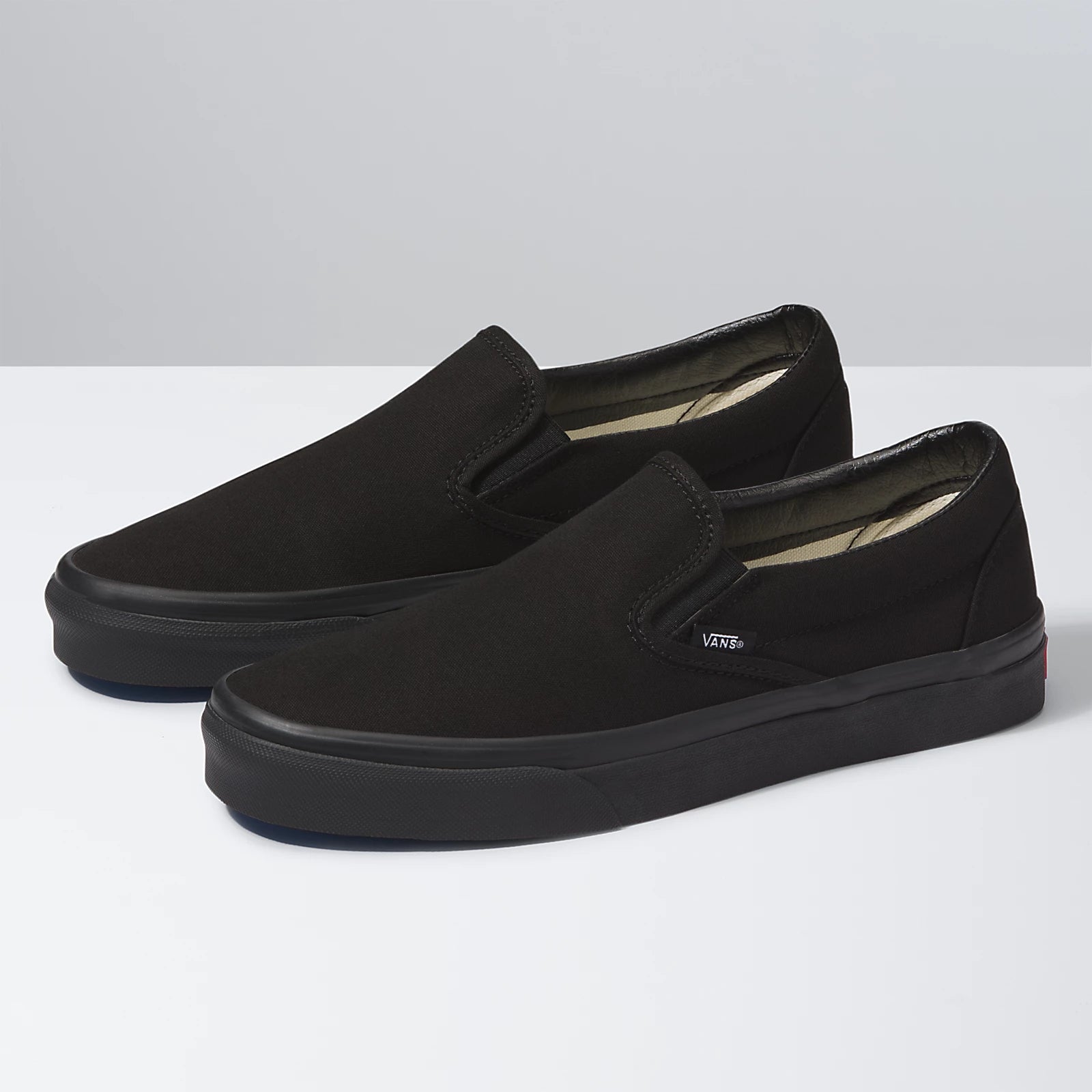 Black slip on vans on feet shop